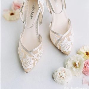Bella belle CHELSEA Lace Wedding Block Heel